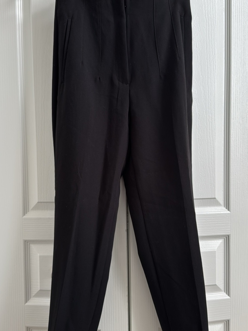 Zara Black High-Rise Tailored Trousers